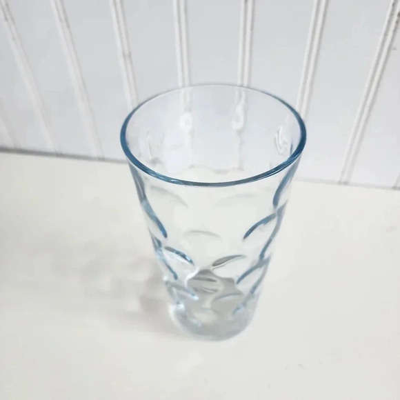 Set of 8 Anchor Hocking Impressed Dot Thumbprint Highball Tumblers Glasses - Picture 5 of 10